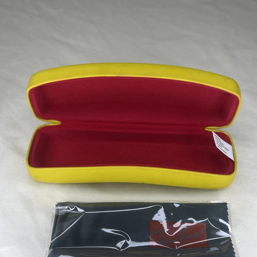 NEW RAY-BAN JUNIOR YELLOW AUTHENTIC EYEGLASSES CASE ONLY